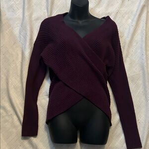 Purple wrap sweater
